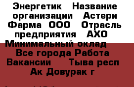 Энергетик › Название организации ­ Астери-Фарма, ООО › Отрасль предприятия ­ АХО › Минимальный оклад ­ 1 - Все города Работа » Вакансии   . Тыва респ.,Ак-Довурак г.